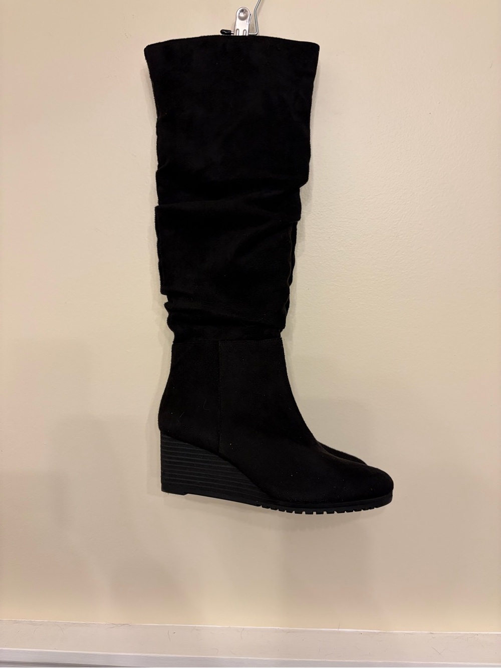 Dr. Scholl's Black Over-the-Knee Wedge Boots